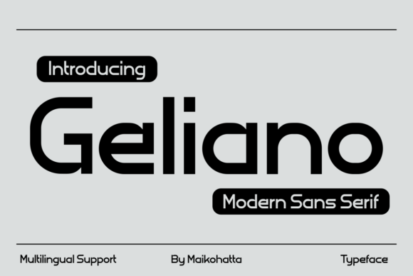 Geliano Font: Bold Sans Serif for Makers
