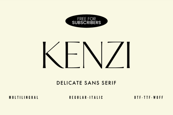 Kenzi: The Modern Typeface for Elegant Branding