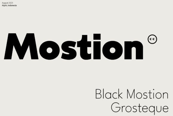 Mostion Typeface: Bold Simplicity for Makers