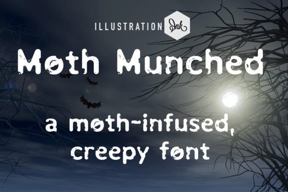 Moth Munched: A Grungy Sans Serif Font for Makers