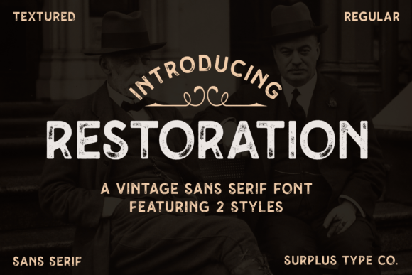 Restoration Font: A Vintage Sans Serif for Branding