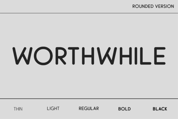 Worthwhile Rounded Typeface for Web Design